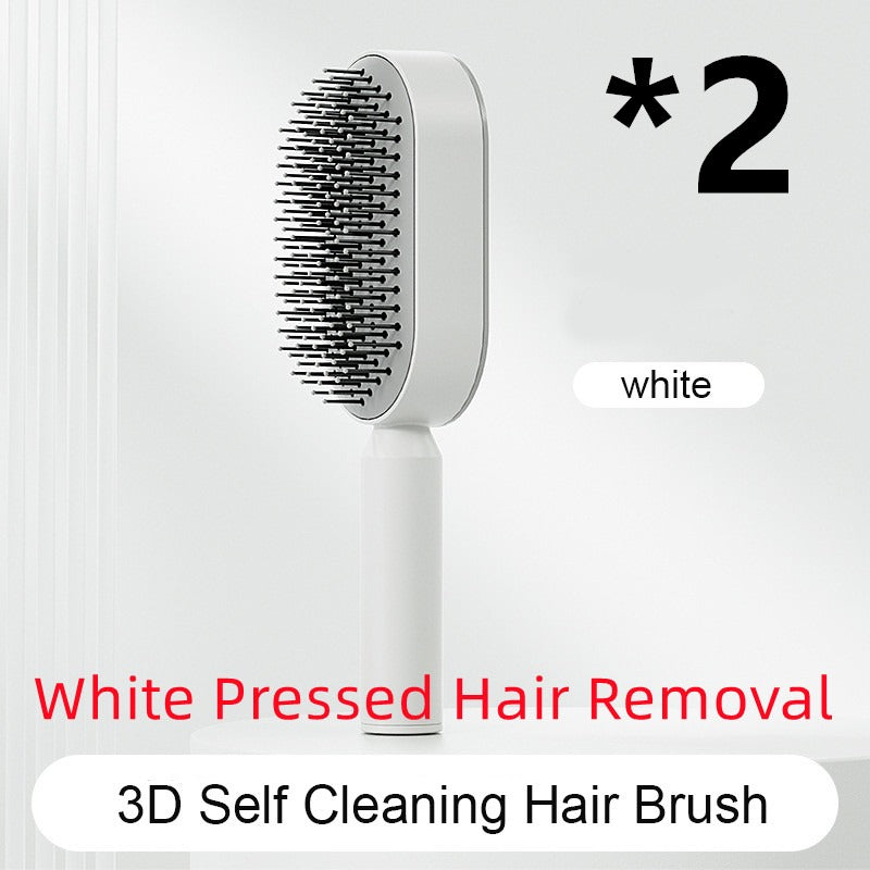 Self-Cleaning Anti-Static Hair Brush | Air Cushion Detangler