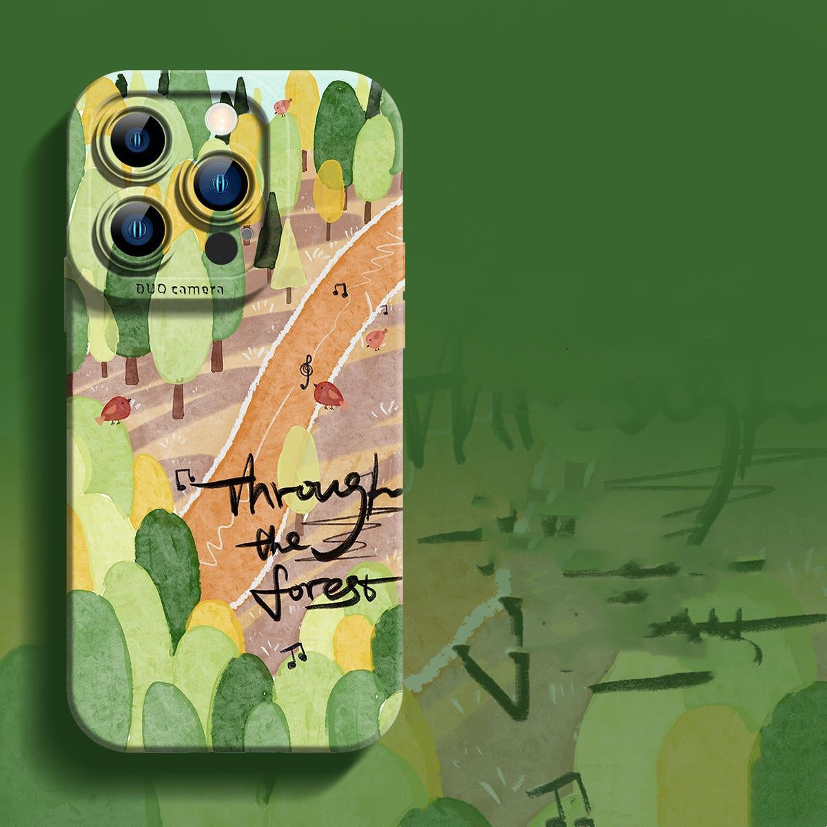 Liquid Silicone iPhone Case – Through The Forest Design