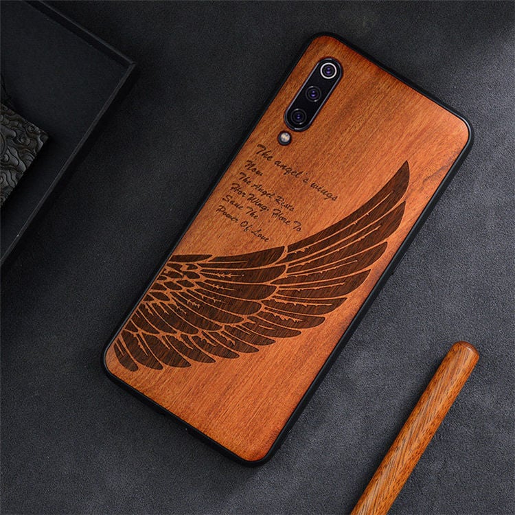 Transparent TPU Phone Case – Wood Grain & Graphic Designs