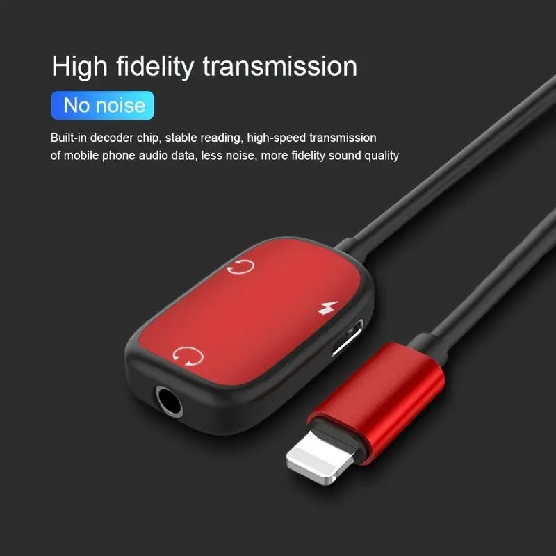 Audio Adapter Charging Cable for iPhone 8-Pin to 3.5mm Axl
