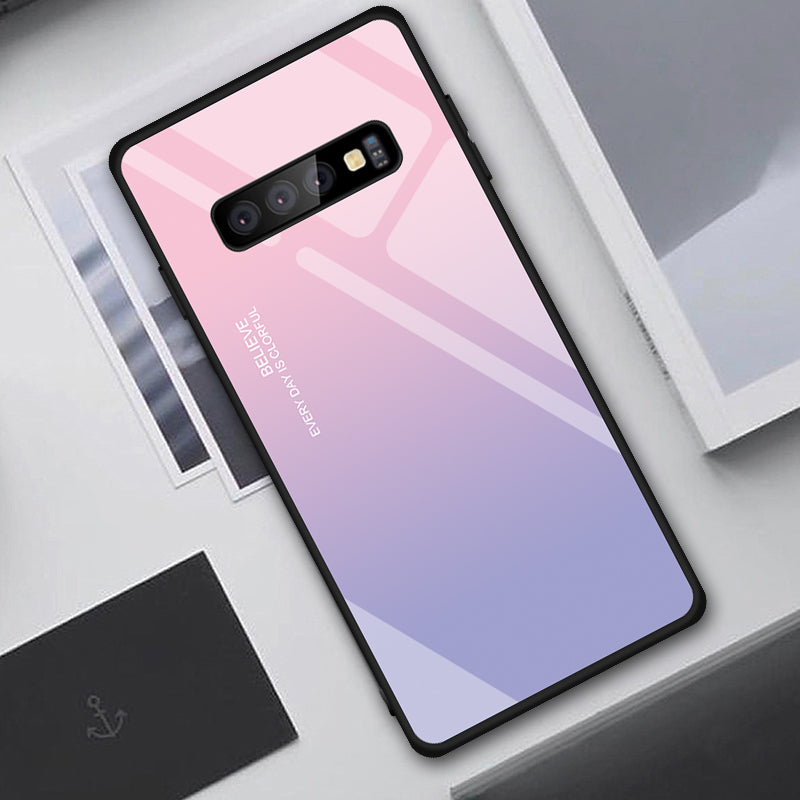 Painted Tempered Glass Phone Case Axl Purple Samsung S9