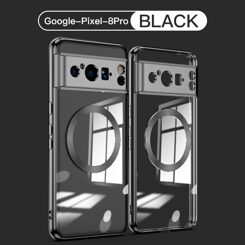 Magnetic Transparent Case for Google Pixel 7a – Shockproof Phone Case Axl Black / Pixel8