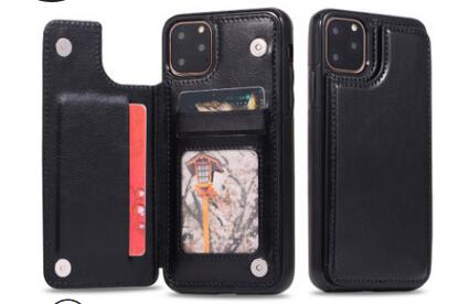 Card Holder Flip Phone Case for iPhone 8 & Samsung S8+ Axl Black Iphone 11