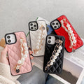 Leather Full Cover Phone Case with Fragrance Pearl Bracelet Axl