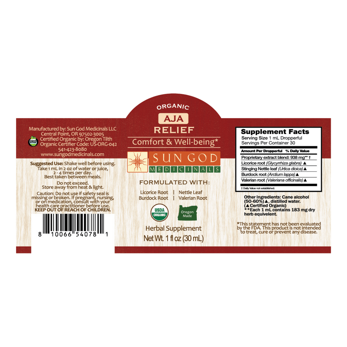 Aja Relief Herbal Tincture Axl