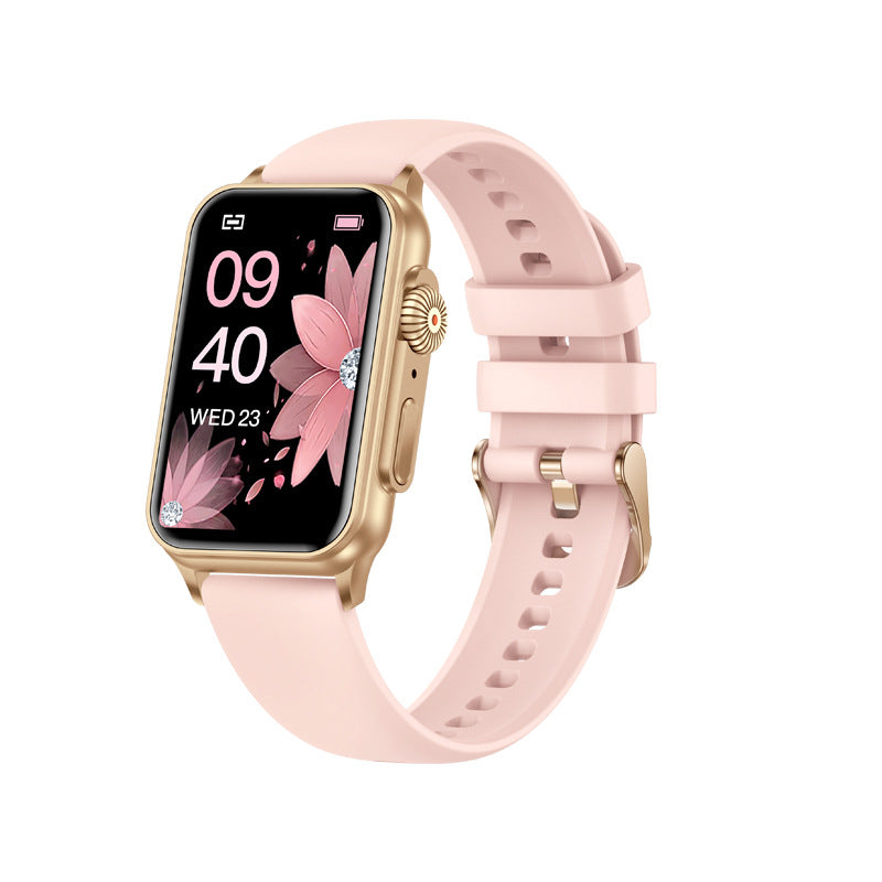H23 Smartwatch with 1.57" Screen and Heart Rate Monitor Axl Rose gold pink English version