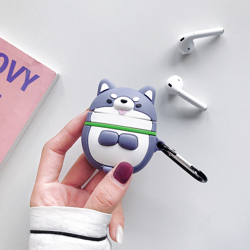 Shiba Inu AirPods Case – Silicone Earphone Protector AirPods Silicone Case Axl Gray