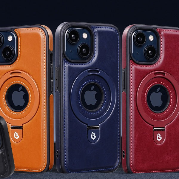 Leather Magnetic iPhone Case for iPhone 12–15 | Axl Leather Phone Case Axl