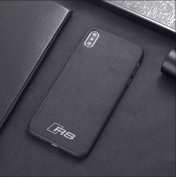 Suede Embroidered iPhone Case TPU Cover – XR & XS Max