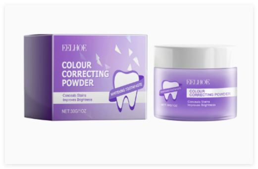 Purple Teeth Whitening Set Axl Color Correcting Powder 30g