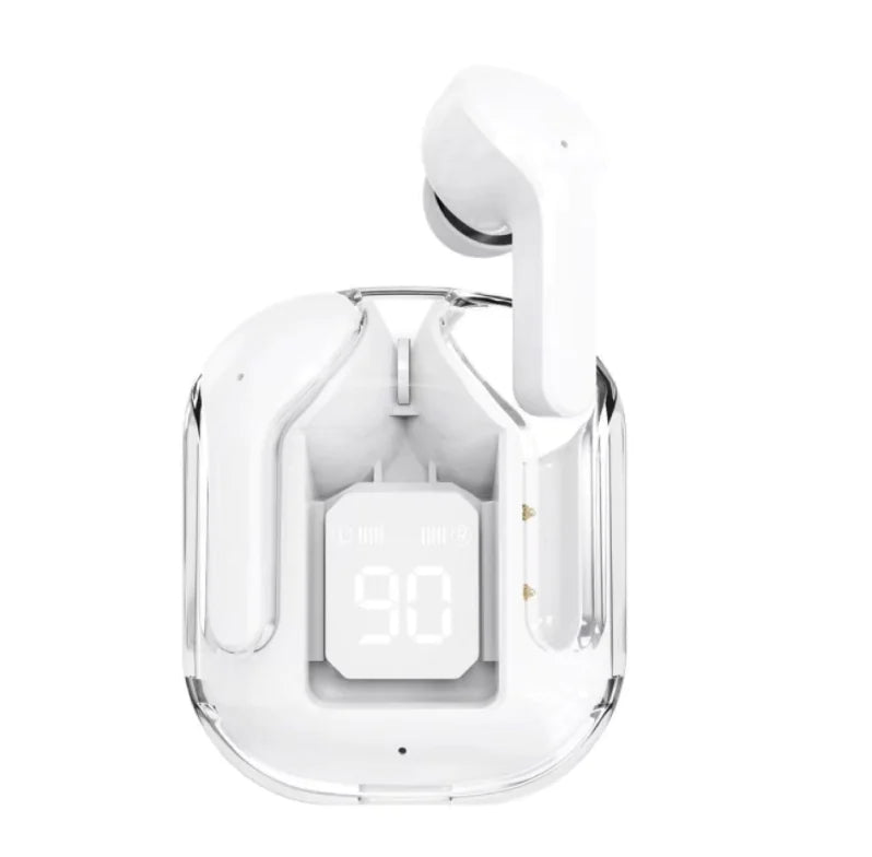 Colorful Sound Wireless Bluetooth Earbuds with Noise Canceling (One Pair) Axl White Without Cable