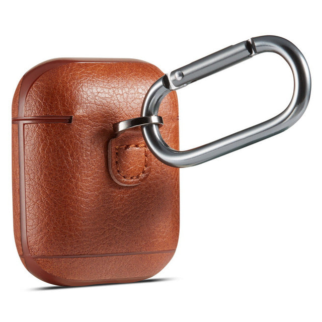 Retro Lychee Pattern Headphone Case, Dustproof & Shockproof Axl Dark brown
