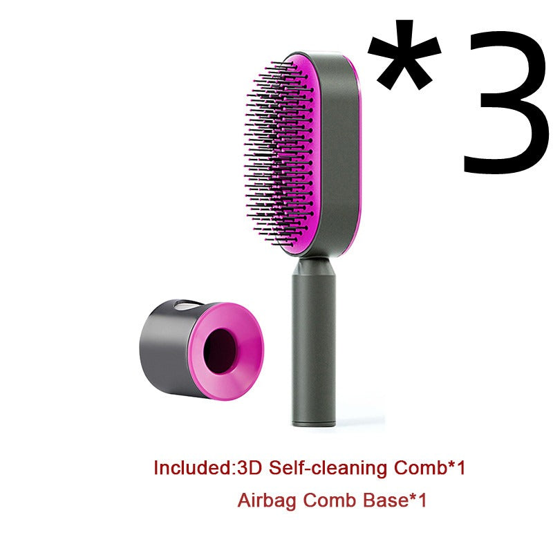 Self-Cleaning Anti-Static Hair Brush | Air Cushion Detangler