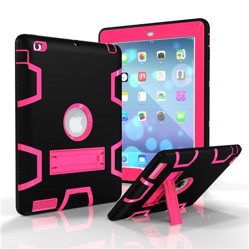 Full Coverage Silicone Kids Tablet Case with Stand Axl Rosa black