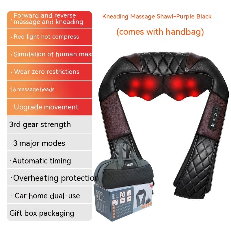 Electric Waist & Back Hot Compress Kneading Massager