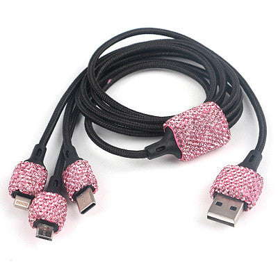 Goddess Style Diamond Car Charger with USB Multi-Function Axl