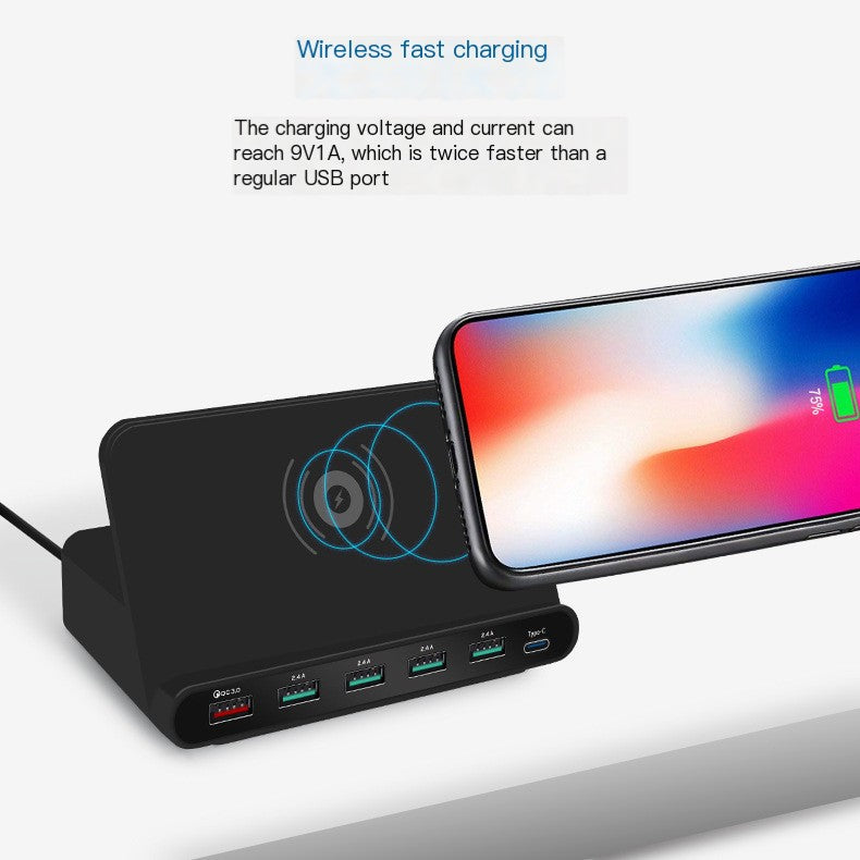 6-Port 60W USB-C Fast Charging Hub – QC 3.0 & PD Charger Multi-Port USB Charger Axl