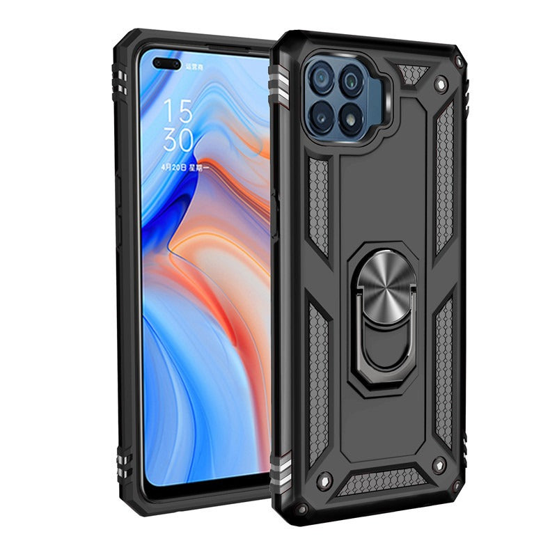OPPO A94 Armor Case with Ring Bracket – Shockproof TPU Cover Phone Armor Case Axl