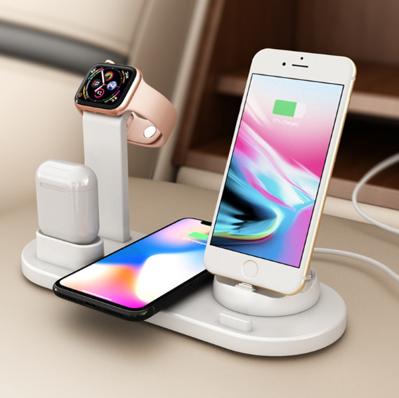 3-in-1 Wireless Charging Stand – Phone, Watch & Earbuds Wireless Charging Stand Axl White