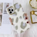 Luxury Leopard Winter Warm Plush Phone Case for iPhone Axl For iPhone 12Pro Max / Green