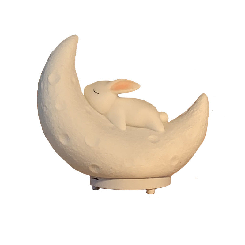 Rabbit Moon Lamp Bluetooth Speaker – Colorful LED Night Light Bluetooth Lamp Speaker Axl