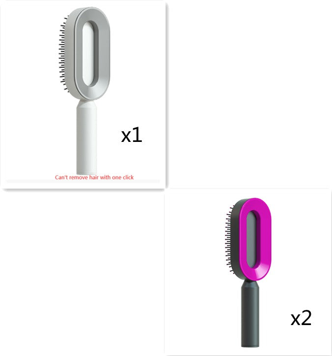 Self-Cleaning Anti-Static Hair Brush Axl Set4
