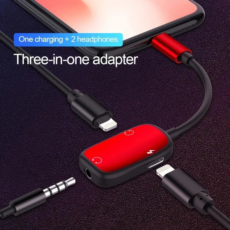 Audio Adapter Charging Cable for iPhone 8-Pin to 3.5mm Axl