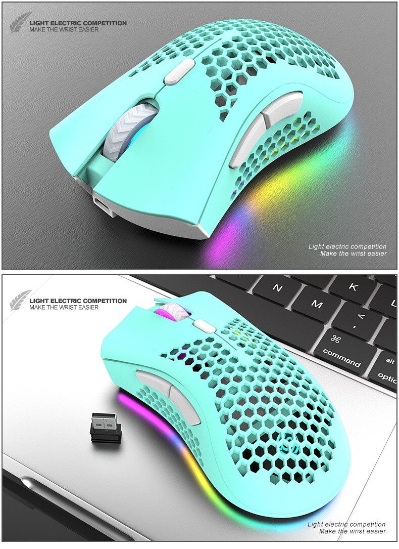 BM600 Rechargeable Wireless RGB Gaming Mouse for PC Axl Blue