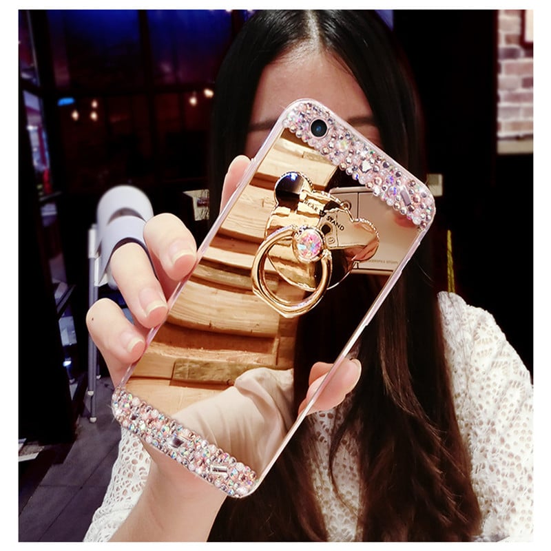 Silicone Mirror Glam iPhone Case – Rose Gold, Silver & Gold