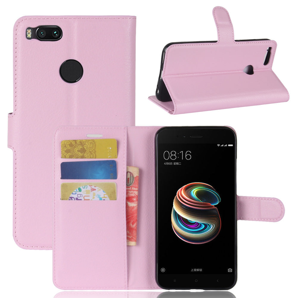 Xiaomi A1 / 5X Wallet Case – Card Holder & Kickstand Cover Wallet Phone Case Axl Pink