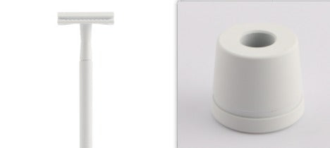 Diamond Pattern Manual Safety Razor Axl White set Set