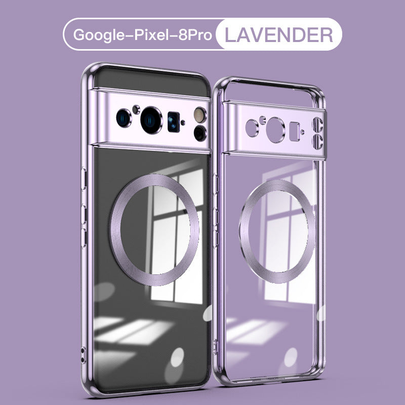 Magnetic Transparent Case for Google Pixel 7a – Shockproof Phone Case Axl Lavender / 7A Pixel