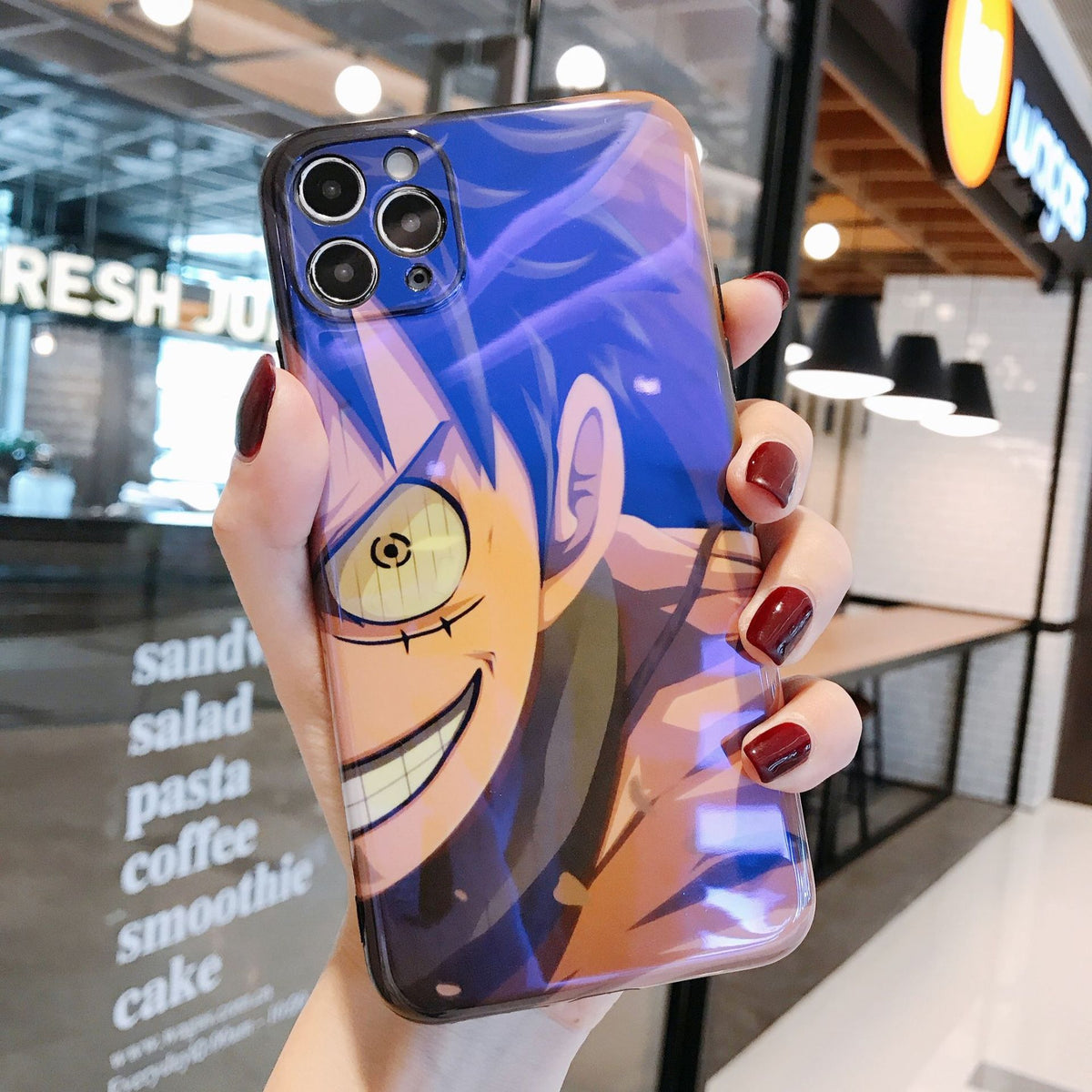 iPhone Case for 13 Pro, 12, 11 with Luffy & Zoro Design Axl Luffy [Blu-ray]] / Apple 14
