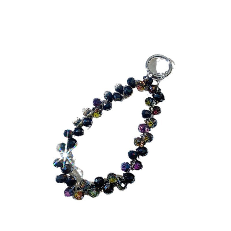 Creative Crystal Phone Chain with Elegant Beads and Design Axl 13 gun Black