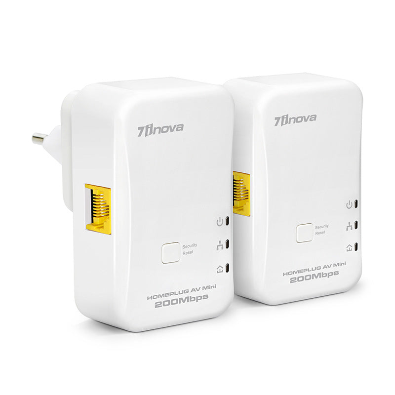 7INOVA Mini Powerline Adapter for 200Mbps Video Monitoring Axl