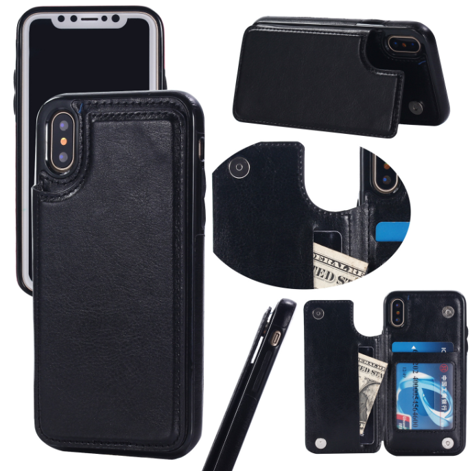 Card Holder Flip Phone Case for iPhone 8 & Samsung S8+ Axl