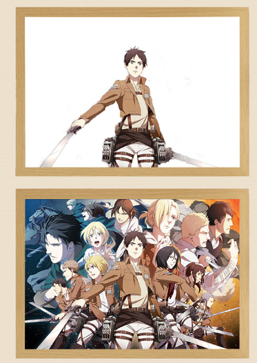 Eren Levi Attack on Titan Light Painting Night Lamp Axl
