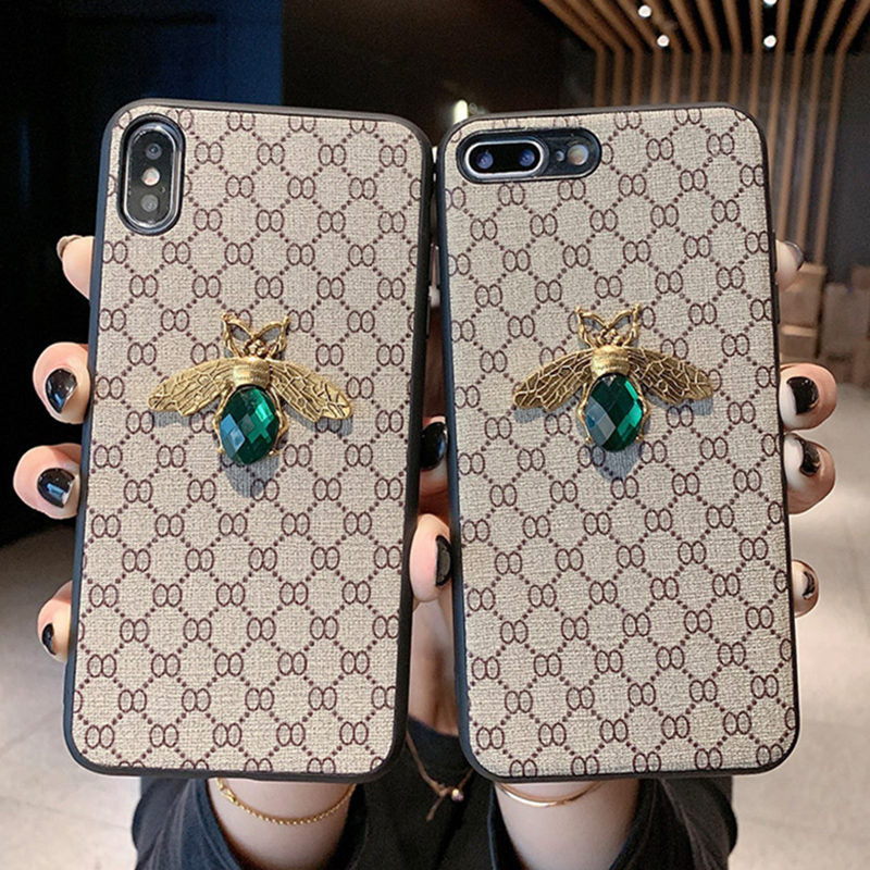 Bee Rhinestone Diamond iPhone Case – Glam TPU+PC Cover Rhinestone Phone Case Axl