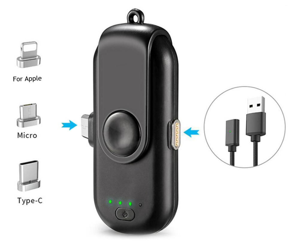 Magnetic Power Bank for Mobile Charging Axl Micro USB Black