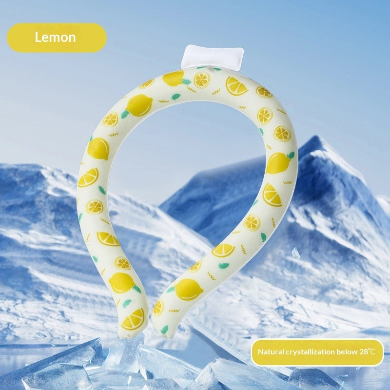 Portable Neck-Hanging Cooling Ice Ring PCM Axl Lemon Universal