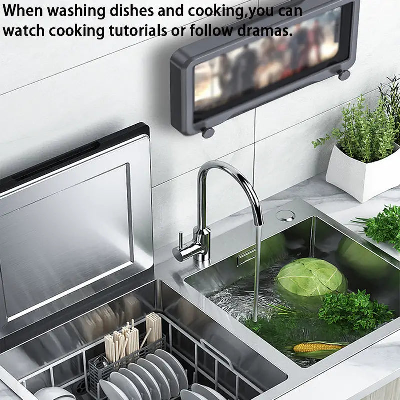 Waterproof Shower Phone Holder with Anti-Fog Touch Screen Axl