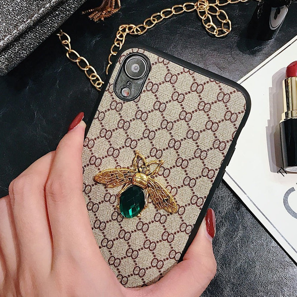 Bee Rhinestone Diamond iPhone Case – Glam TPU+PC Cover Rhinestone Phone Case Axl