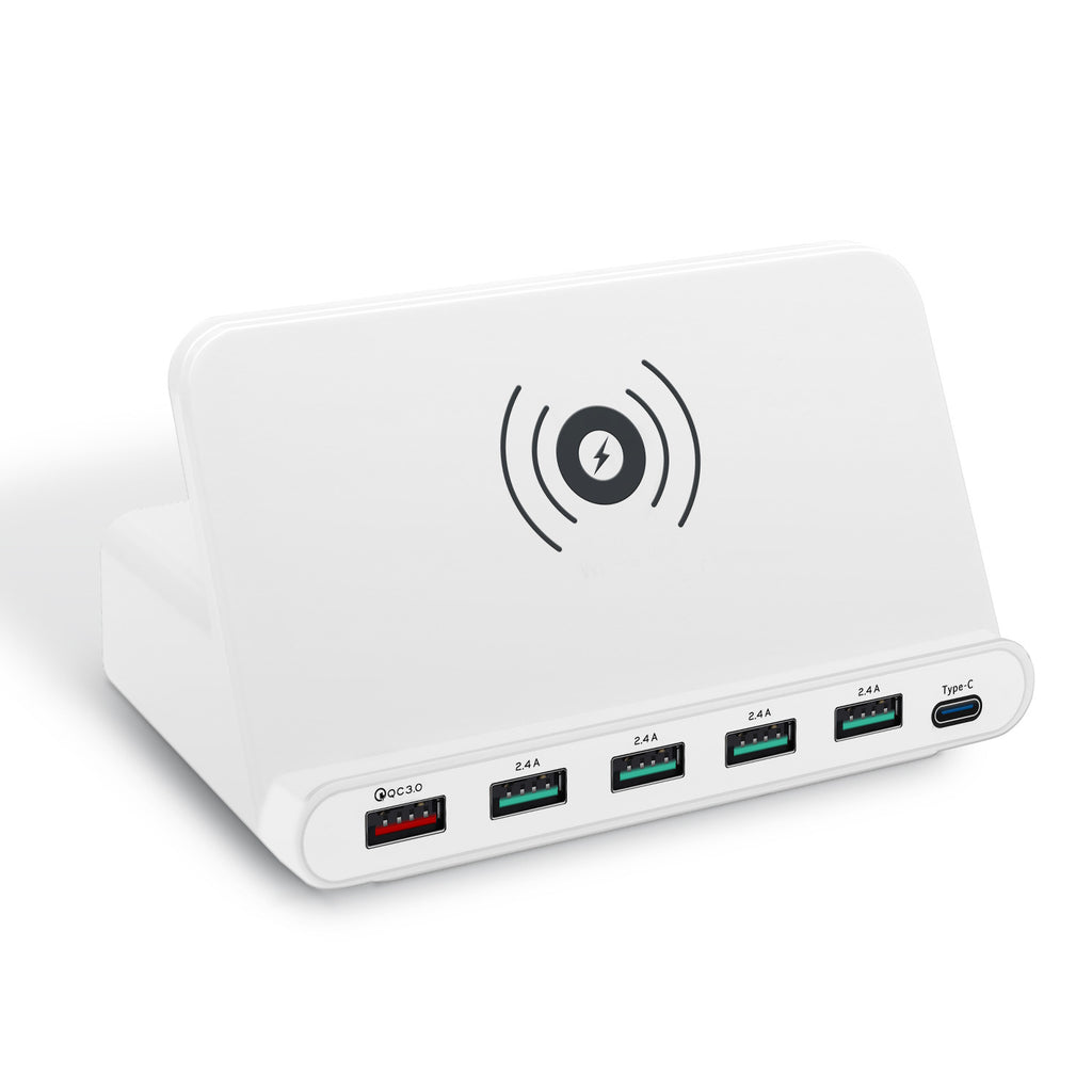 6-Port 60W USB-C Fast Charging Hub – QC 3.0 & PD Charger Multi-Port USB Charger Axl