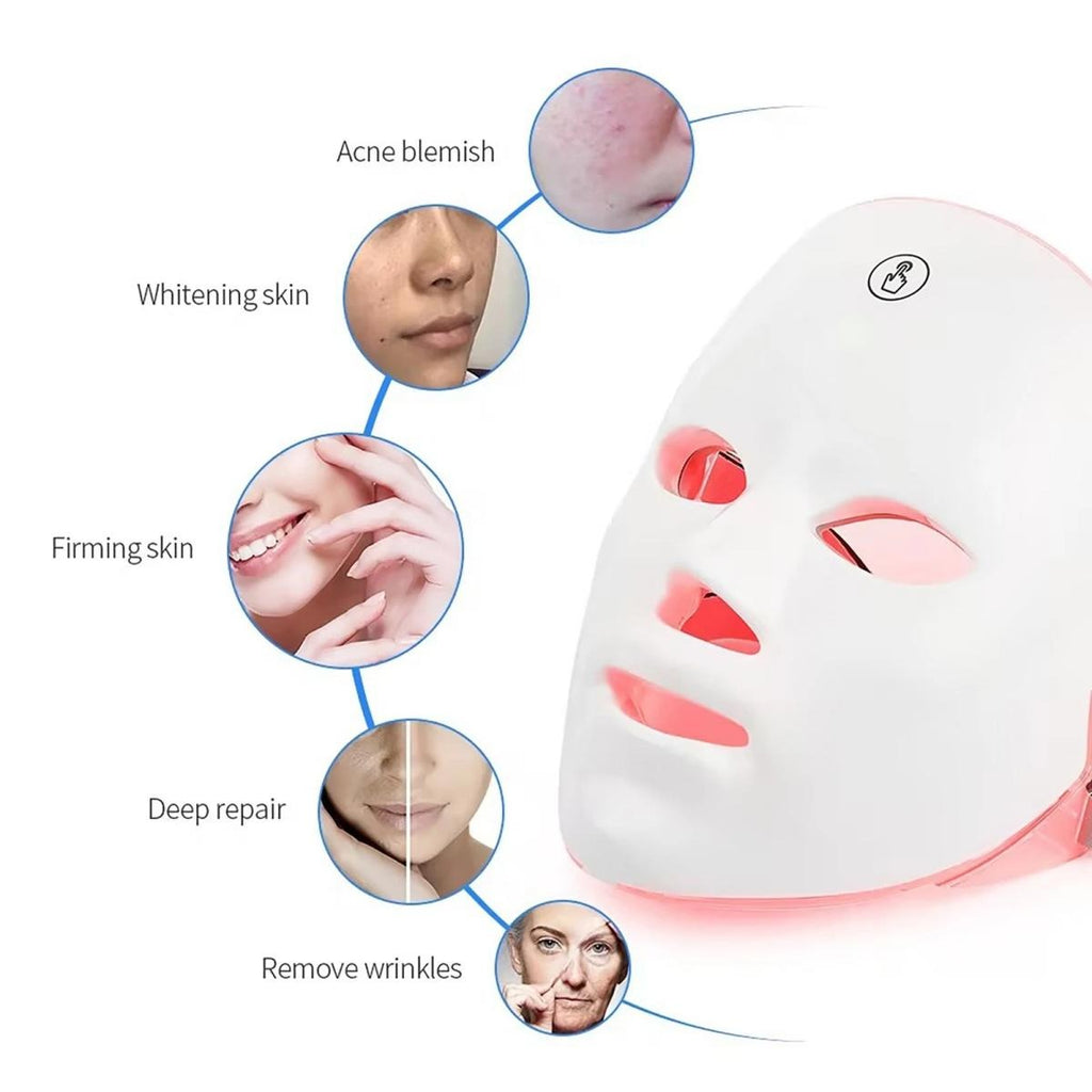 7 Color LED Light Therapy Face & Neck Mask Axl