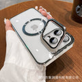 Magnetic Hard Case with Stand for iPhone 15 Pro Max Axl Silver / iPhone 15