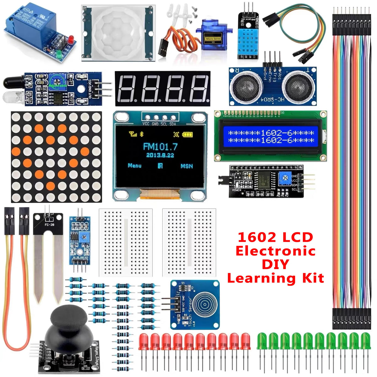 Arduino R3 Starter Kit – 1602 LCD & 0.96" OLED Display DIY Pack Electronics Starter Kit Axl