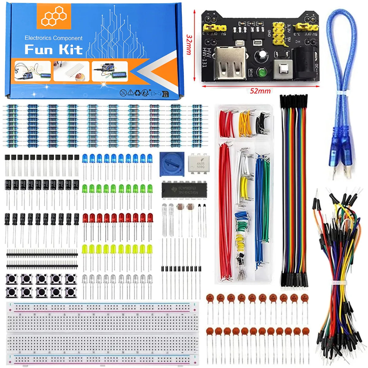 Arduino UNO R3 Electronics Learning Kit – Breadboard & Components Electronics Learning Kit Axl Default Title