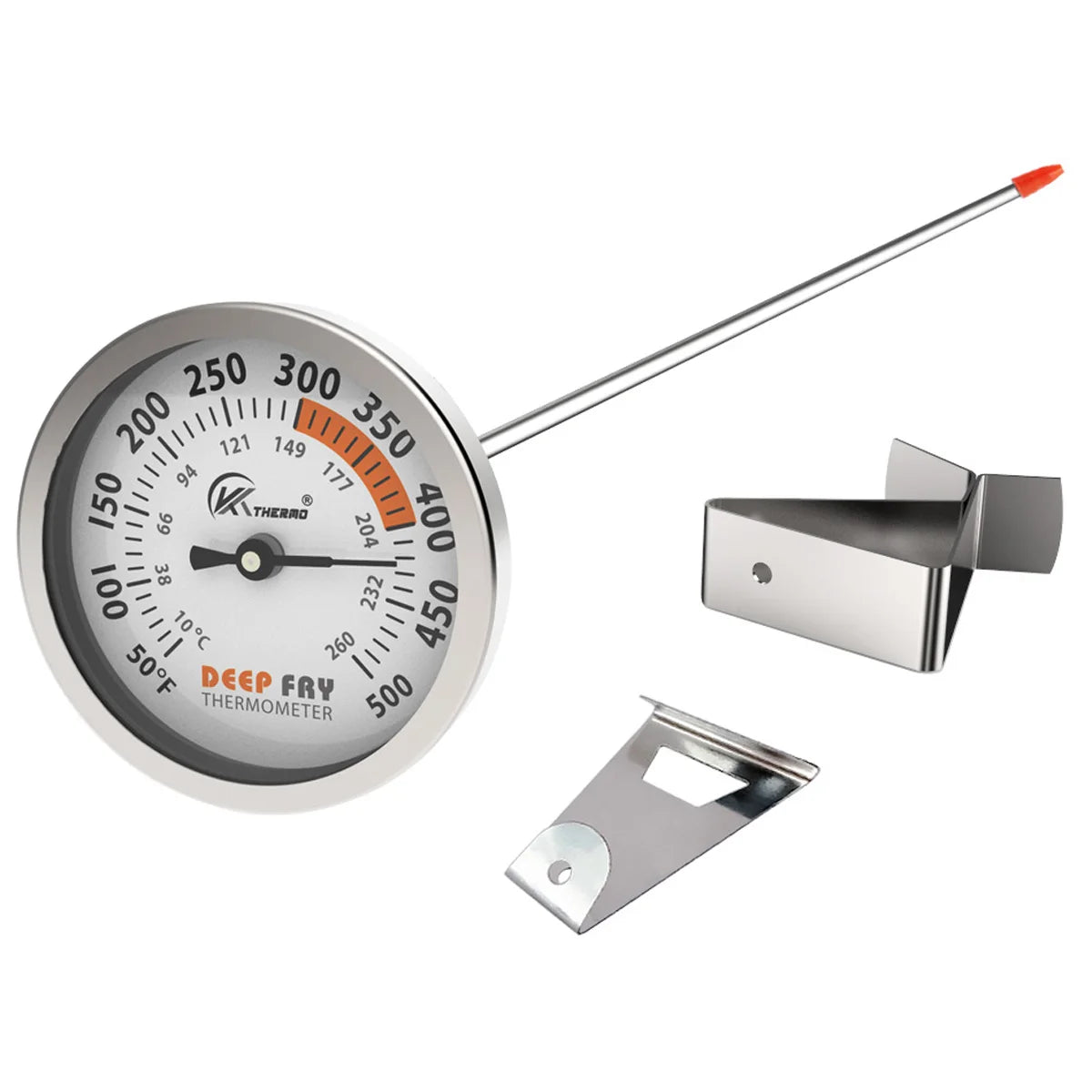 KT Thermo Dial Meat & Candy Thermometer – 5" Steel Probe Kitchen Thermometer Axl