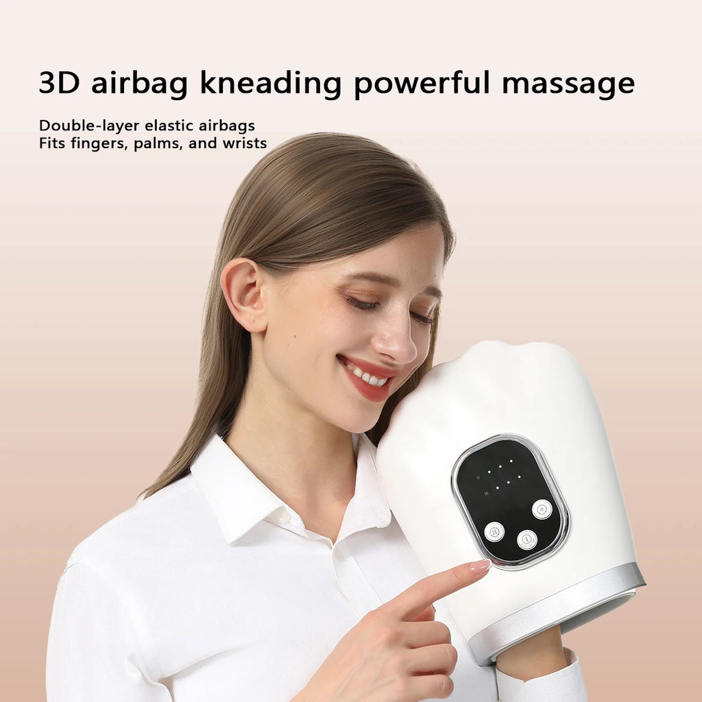 USB Airbag Hand Massager – 3-Level Heat & Compression Hand Massager Axl