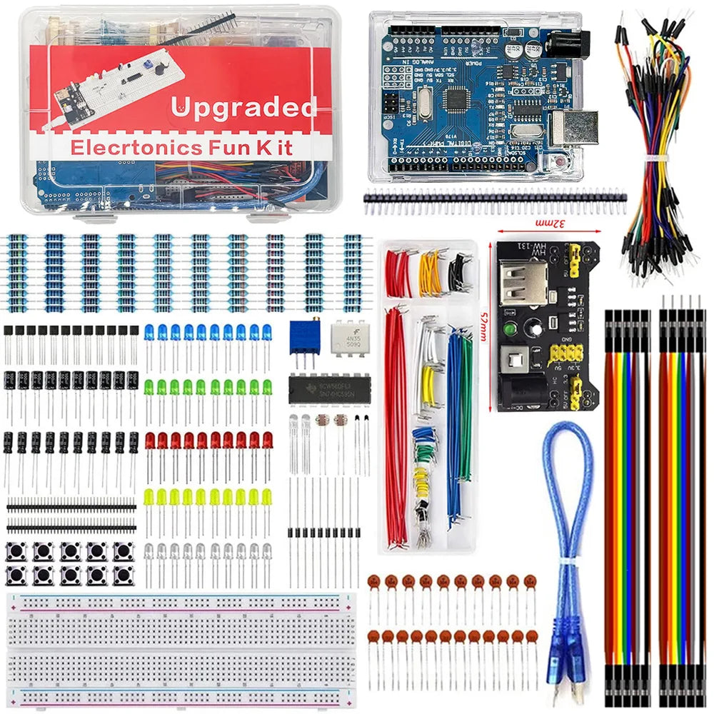 Arduino UNO R3 DIY Learning Kit – Breadboard, LED & Cables Electronics Learning Kit Axl Default Title